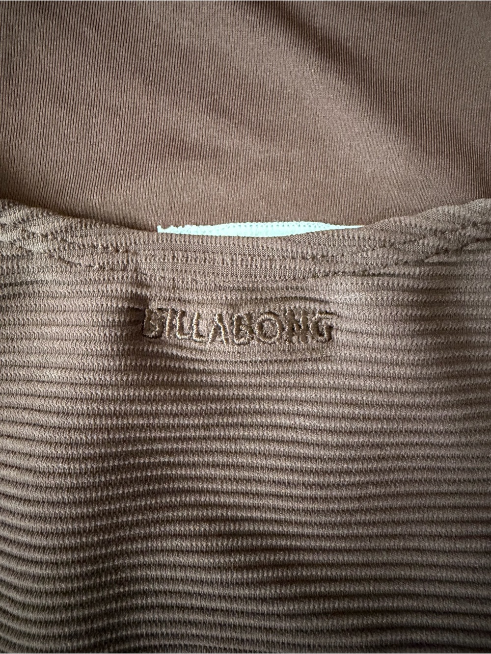 Billabong women’s One-Piece Swimsuit size Small brown ribbed - Picture 5 of 10